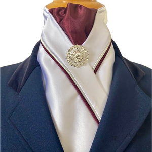 Stock Tie with Silver Piping and Colour