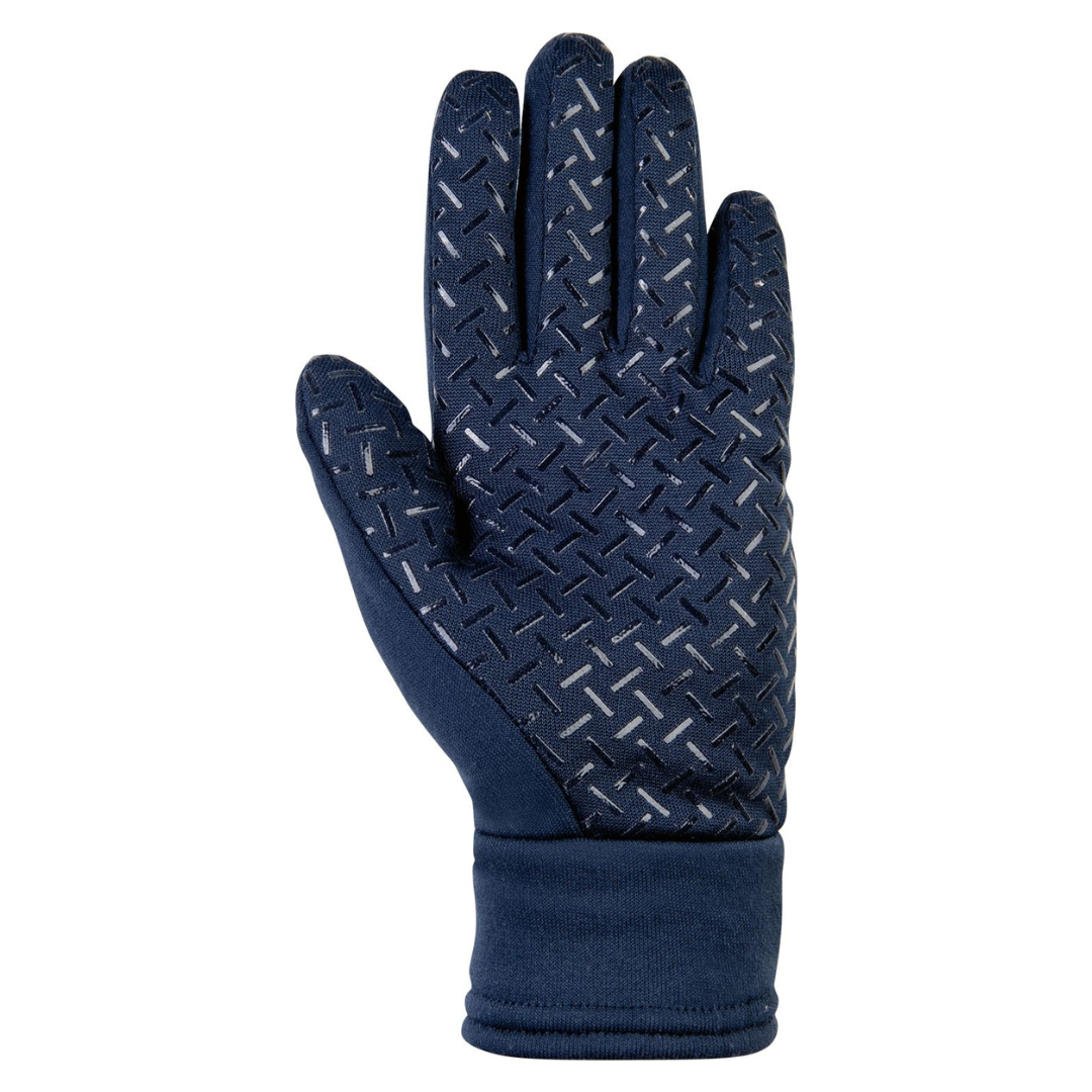Black fleece winter riding gloves for kids