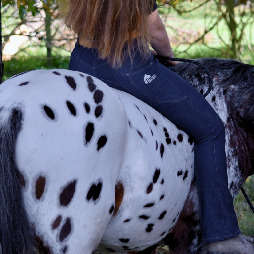 denim bootleg horse riding jeans