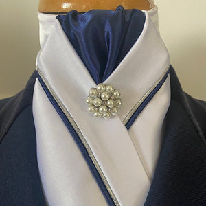 Stock Tie with Silver Piping and Colour