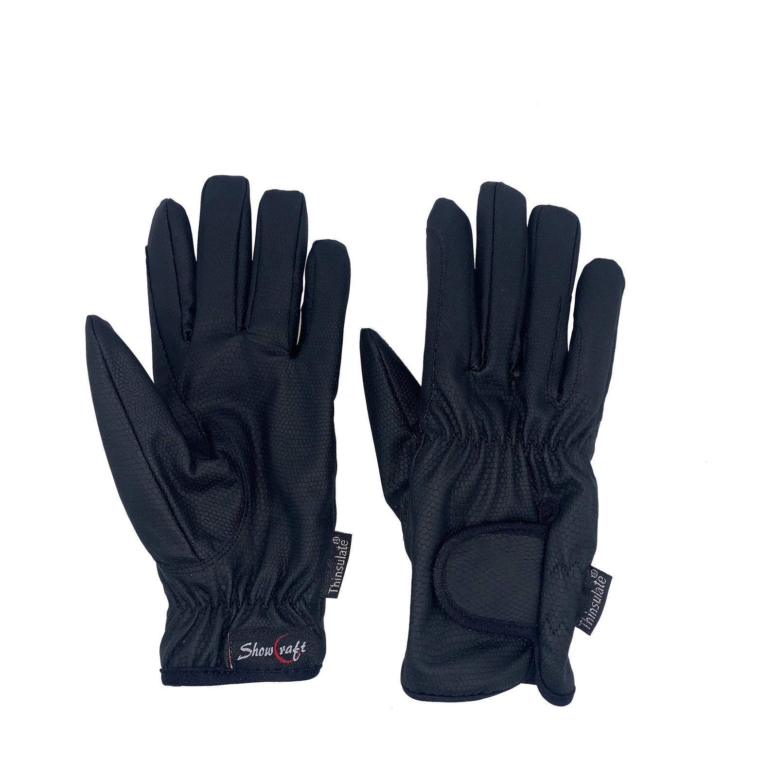 Black gloves with showcraft tag
